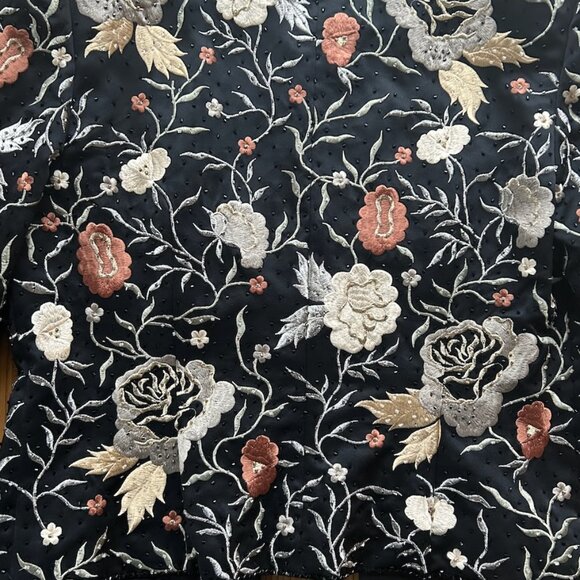 Lille Rubin jacket black with floral size 8 - Picture 10 of 10